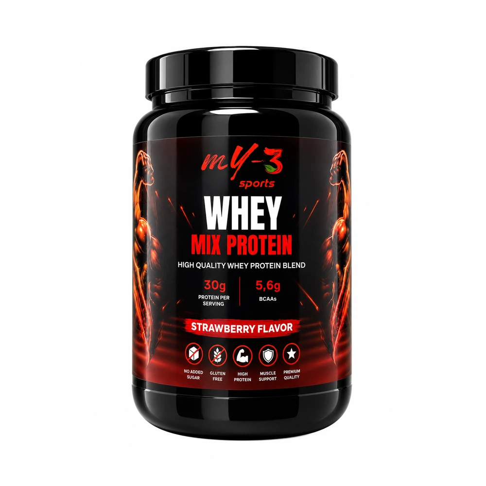Mix Strawberry MY-3 WHEY Mix Protein căpșuni - imagine 1